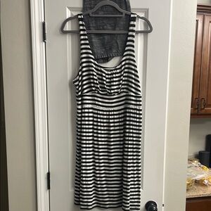 Black and White Striped Dress